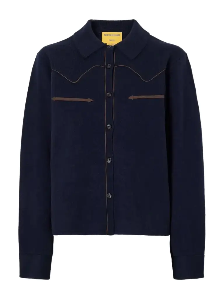 Western Cropped Cashmere Cardigan Western Cropped Cashmere Cardigan