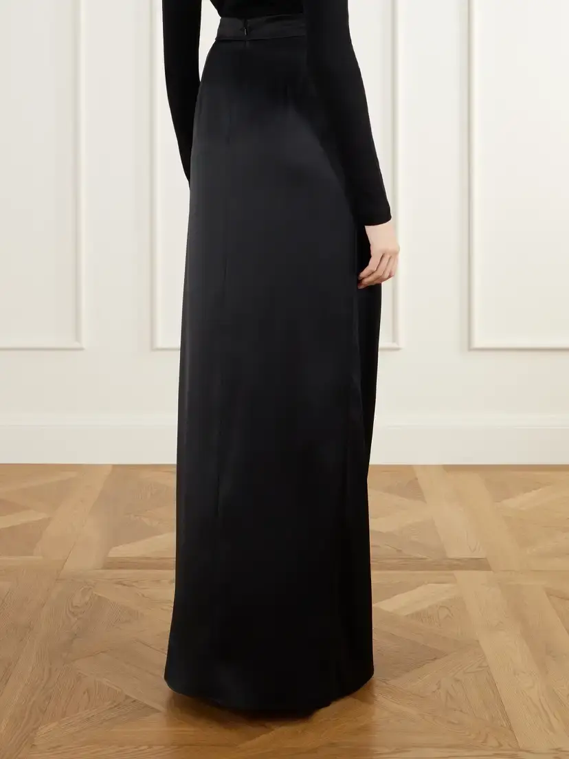 Max Mara Camera Draped Silk-satin Maxi Skirt | Thumbnail 3 Max Mara Camera Draped Silk-satin Maxi Skirt | Thumbnail 3