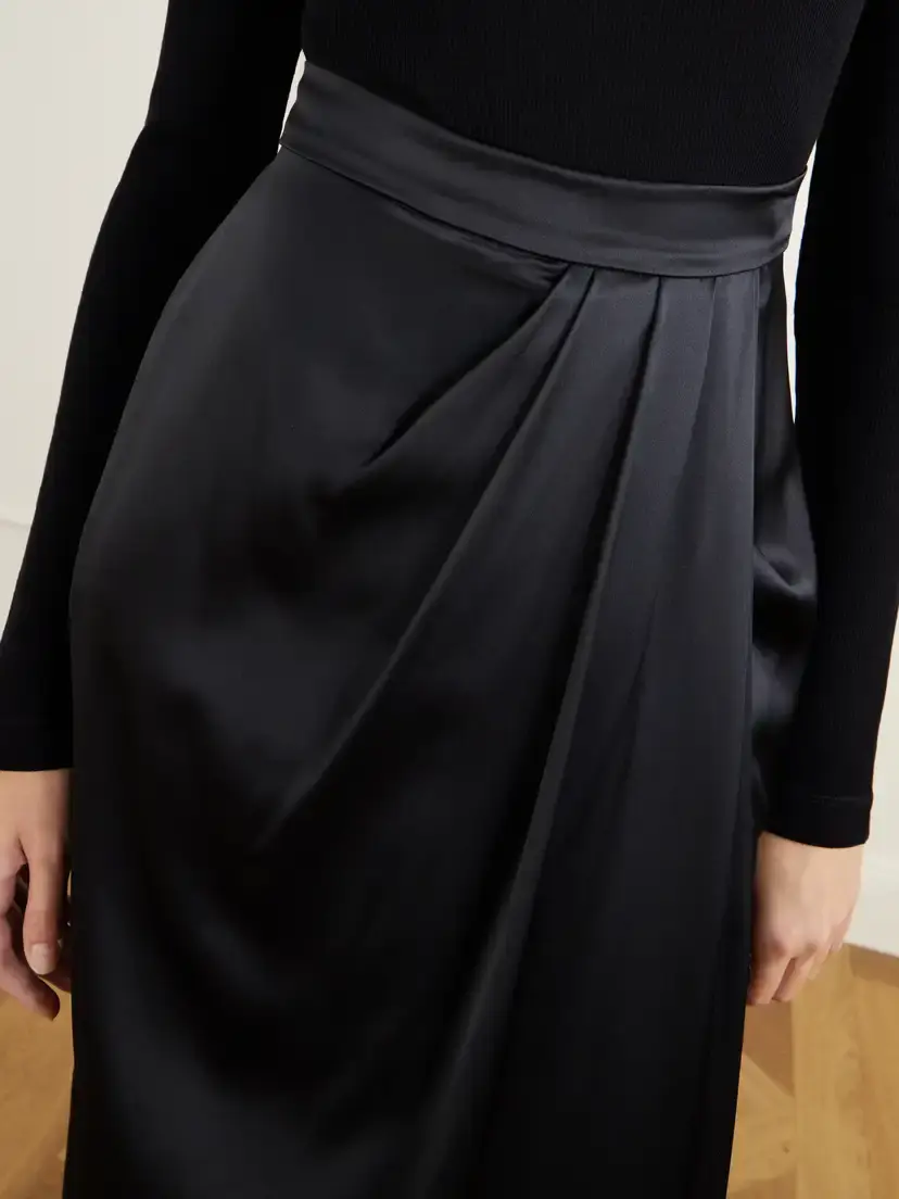 Max Mara Camera Draped Silk-satin Maxi Skirt | Thumbnail 4 Max Mara Camera Draped Silk-satin Maxi Skirt | Thumbnail 4