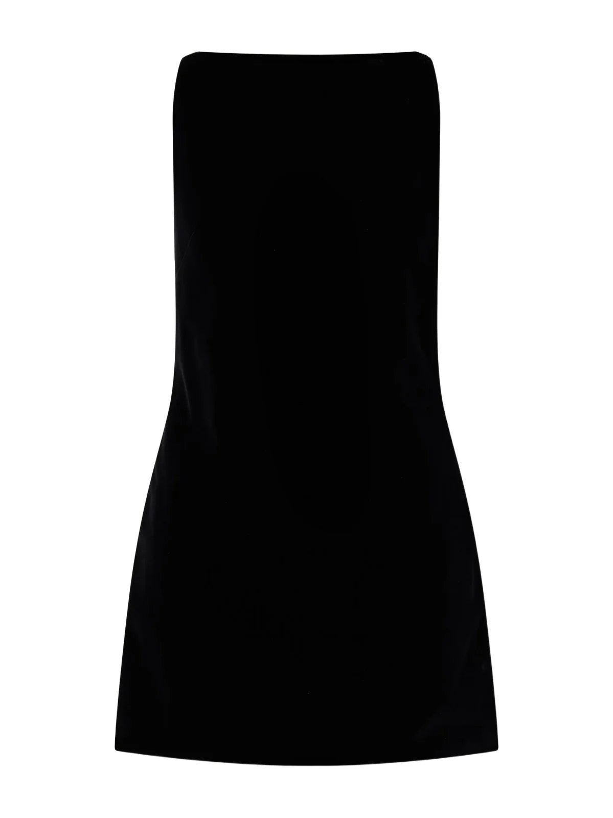 Brandon Maxwell The Sable Paneled Cotton-blend Velvet Mini Dress