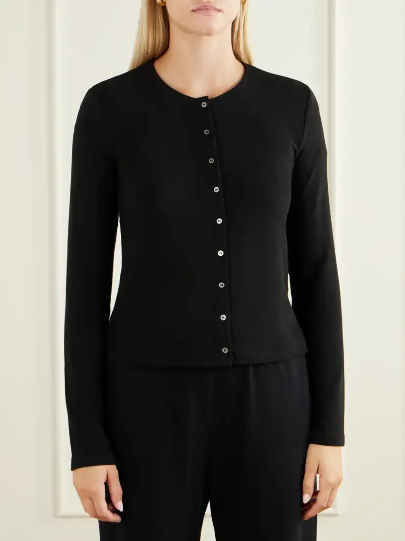 LESET Lauren Jersey Cardigan | Thumbnail 3