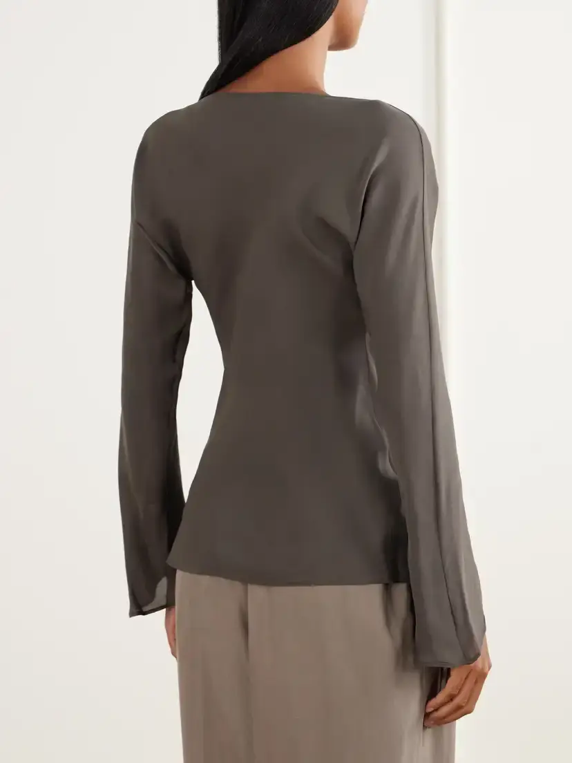 Kallmeyer Wilka Draped Silk-georgette Blouse | Thumbnail 3 Kallmeyer Wilka Draped Silk-georgette Blouse | Thumbnail 3
