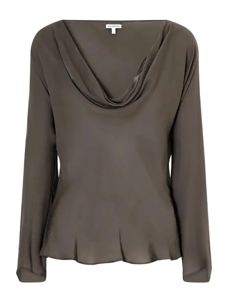 Kallmeyer Wilka Draped Silk-georgette Blouse