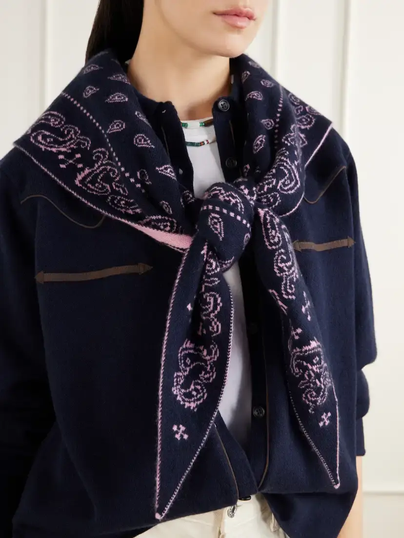 Guest In Residence The Wild Rag Cashmere-jacquard Scarf | Thumbnail 2