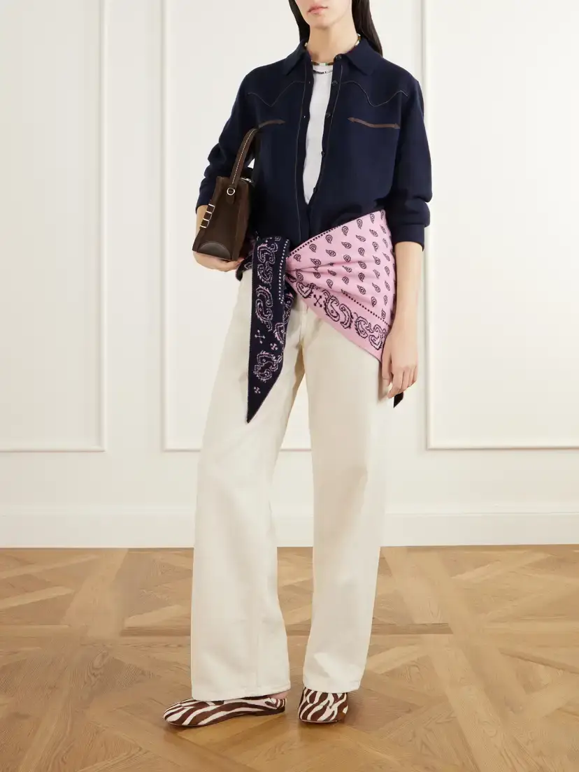 Guest In Residence The Wild Rag Cashmere-jacquard Scarf | Thumbnail 3