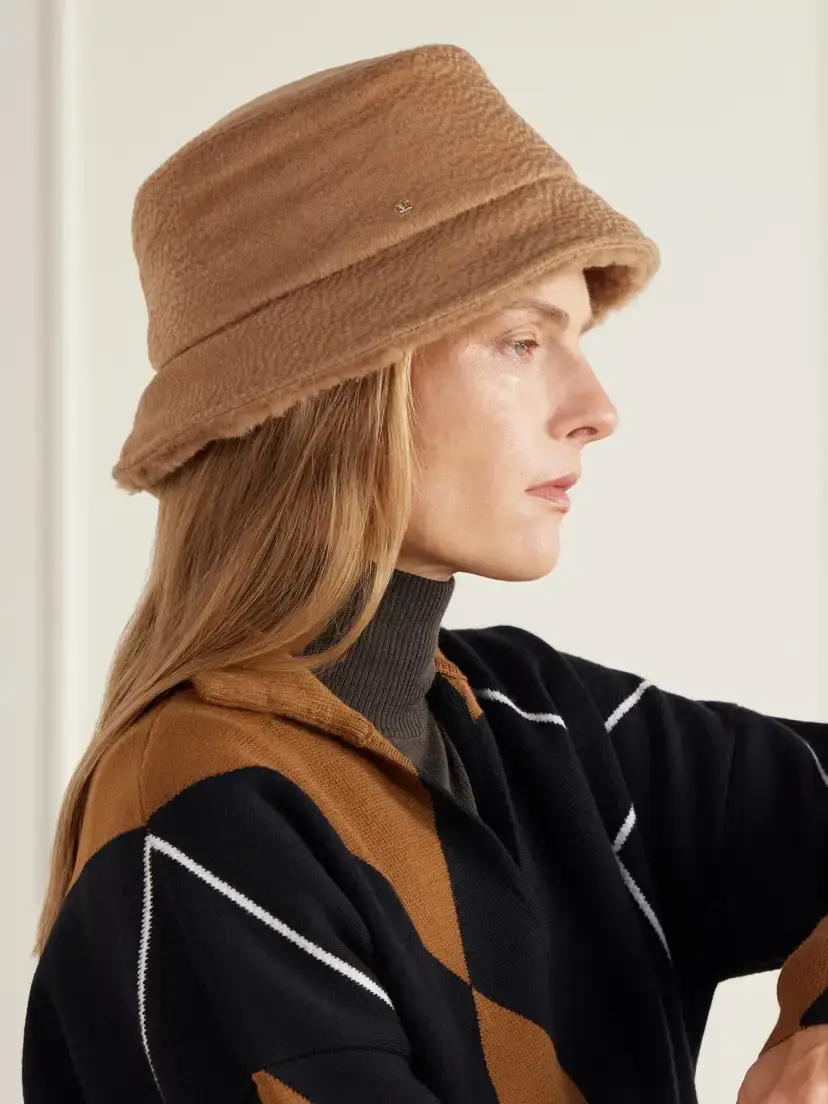 Max Mara Fiducia Teddy Camel-hair Bucket Hat | Thumbnail 2 Max Mara Fiducia Teddy Camel-hair Bucket Hat | Thumbnail 2
