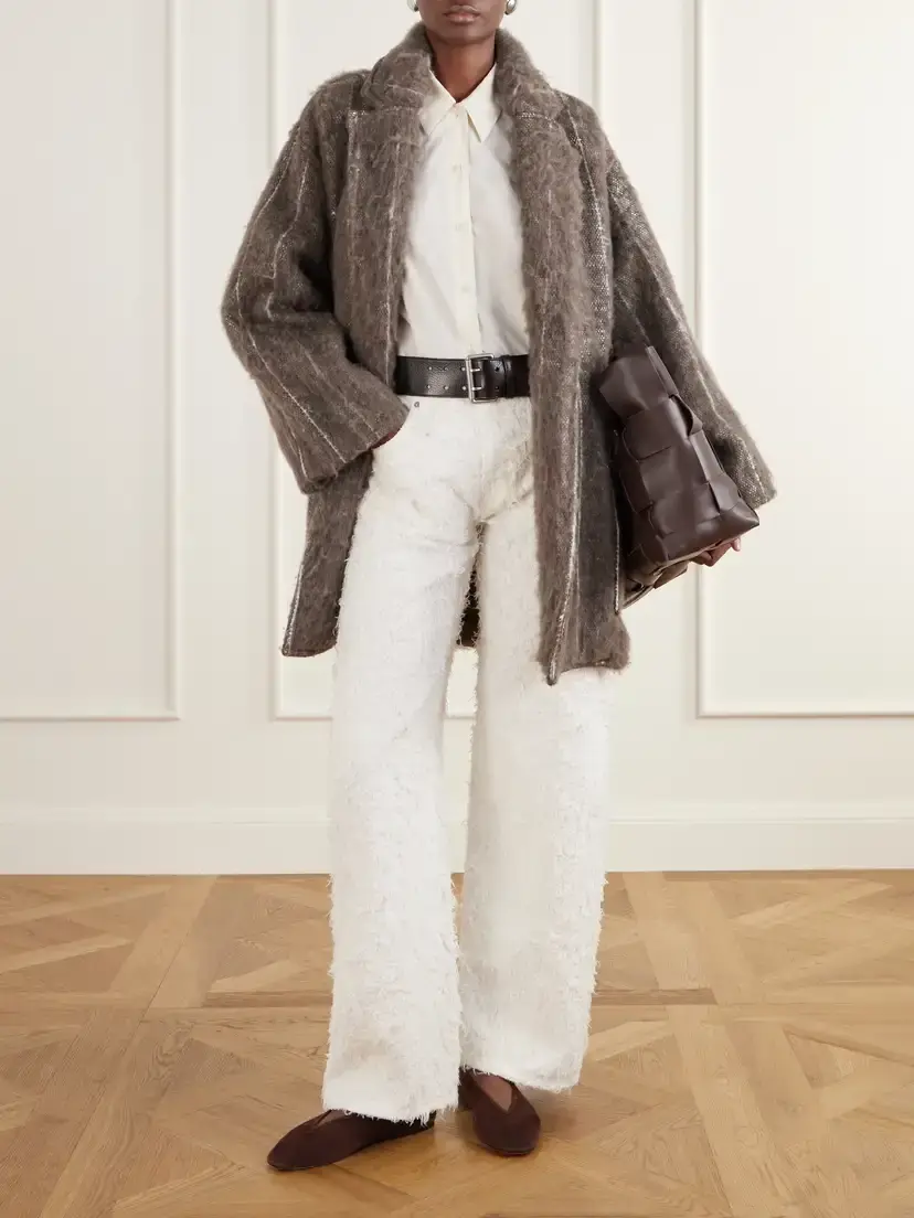 Marrakshi Life The Cropped Blanket Striped Brushed Woven Coat | Thumbnail 2 Marrakshi Life The Cropped Blanket Striped Brushed Woven Coat | Thumbnail 2
