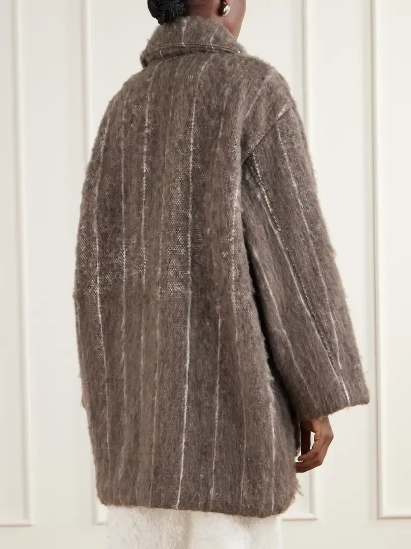 Marrakshi Life The Cropped Blanket Striped Brushed Woven Coat | Thumbnail 4 Marrakshi Life The Cropped Blanket Striped Brushed Woven Coat | Thumbnail 4