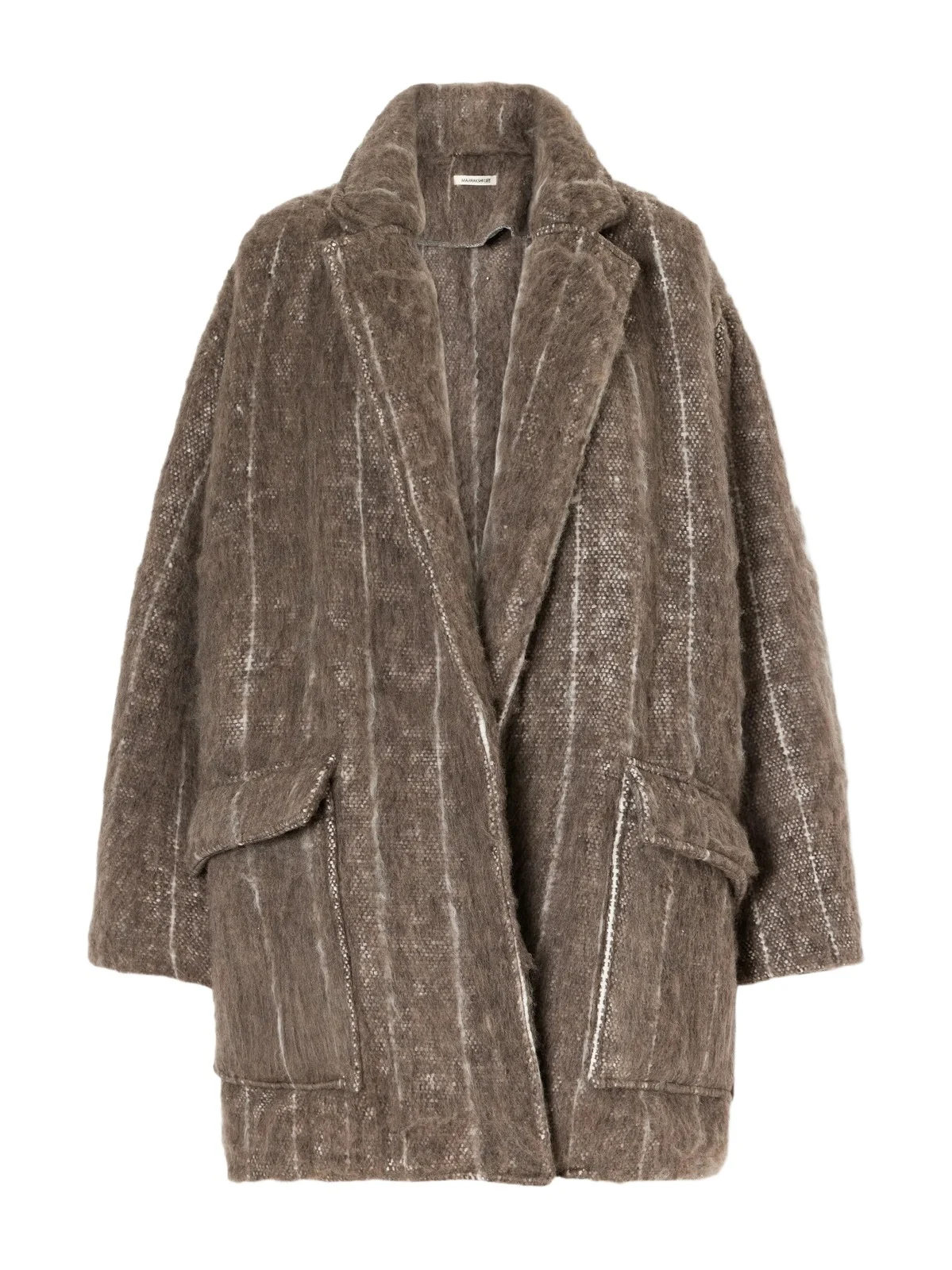 Marrakshi Life The Cropped Blanket Striped Brushed Woven Coat