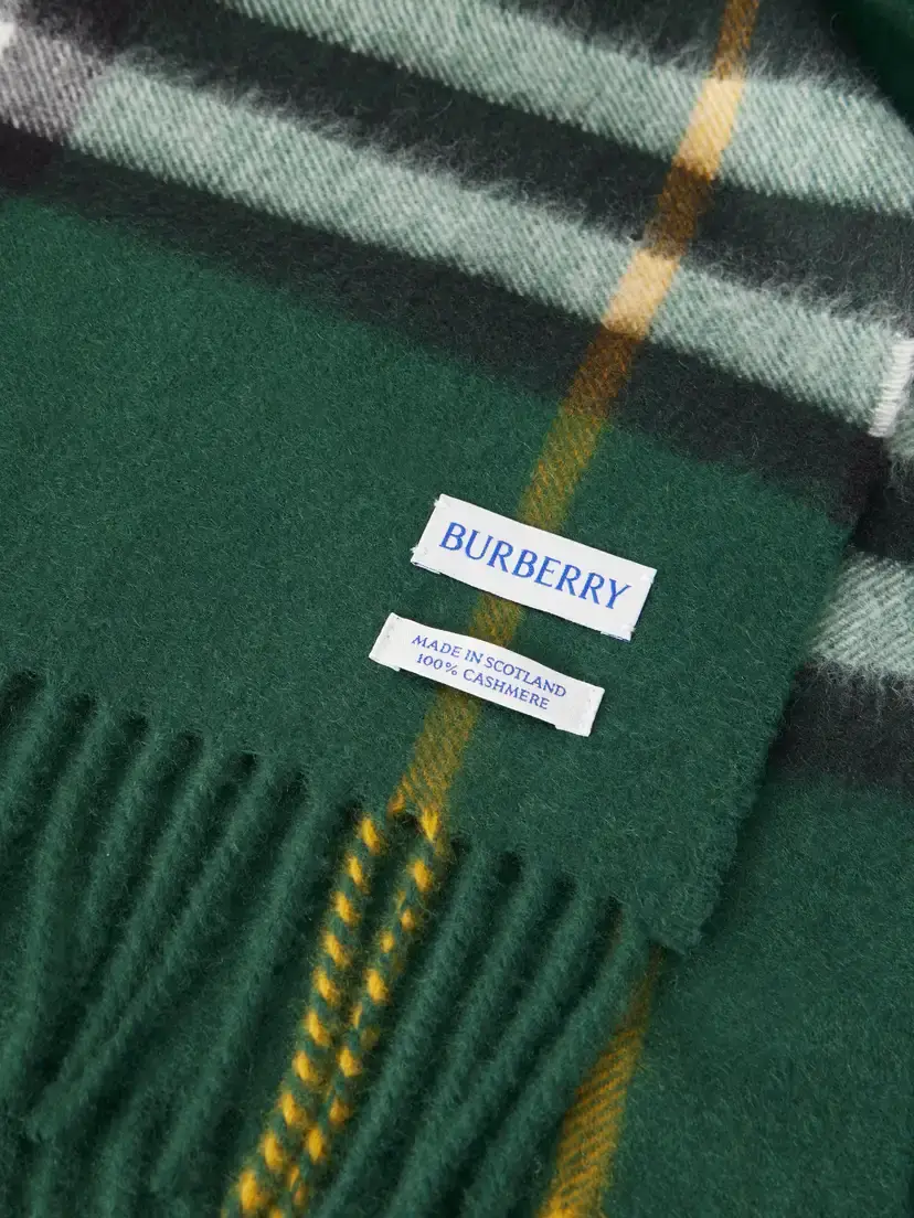 Burberry Giant Fringe-detail Checked Cashmere Scarf | Thumbnail 4 Burberry Giant Fringe-detail Checked Cashmere Scarf | Thumbnail 4