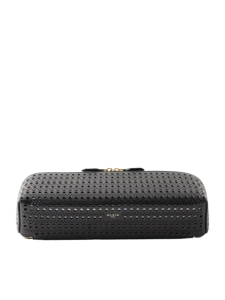Alaïa Delta Laser-cut Leather Clutch