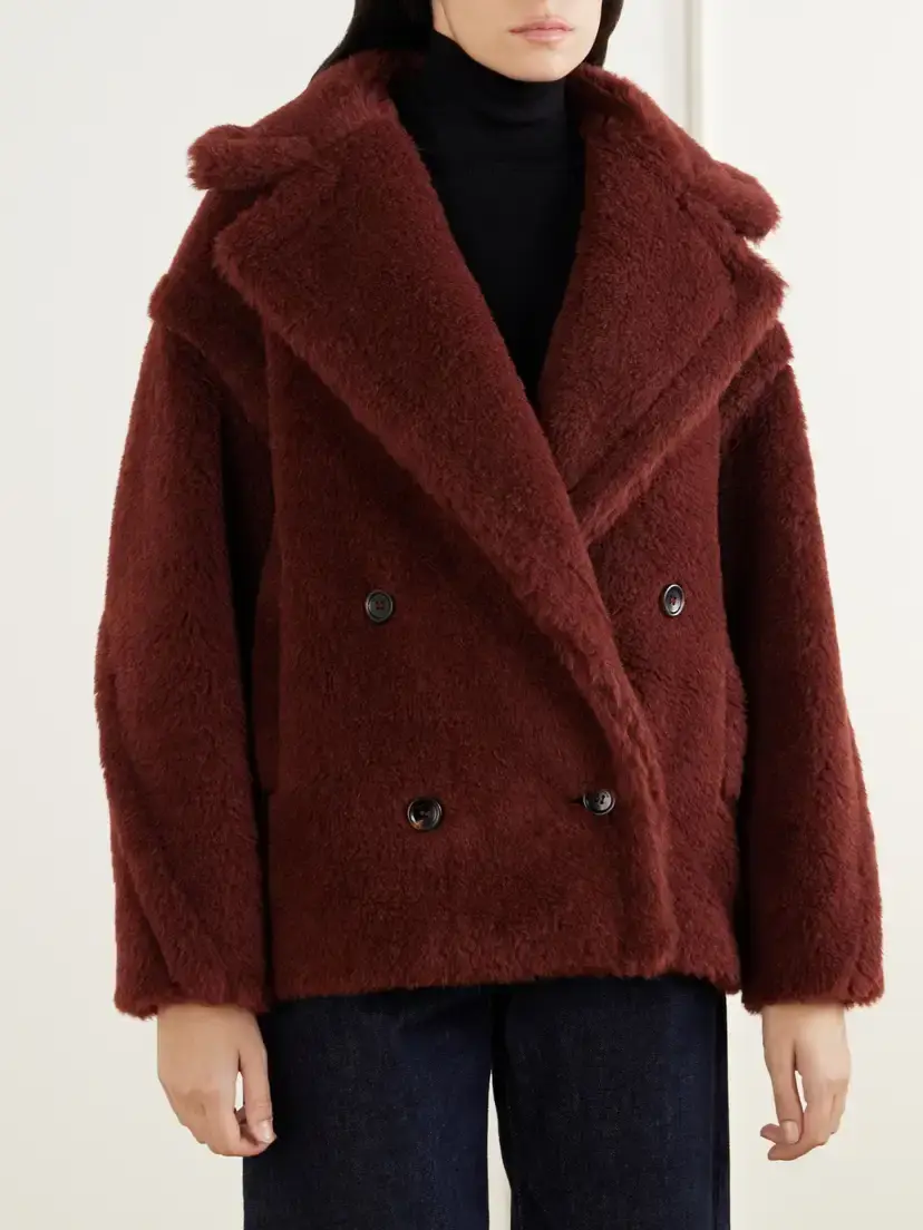 Max Mara Malcuno Alpaca, Virgin Wool And Silk-blend Coat | Thumbnail 3 Max Mara Malcuno Alpaca, Virgin Wool And Silk-blend Coat | Thumbnail 3
