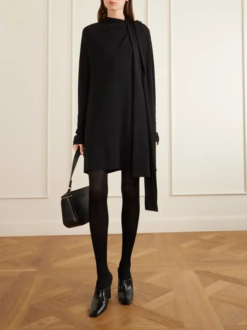 TOTEME Asymmetric Jersey Mini Dress | Thumbnail 2 TOTEME Asymmetric Jersey Mini Dress | Thumbnail 2