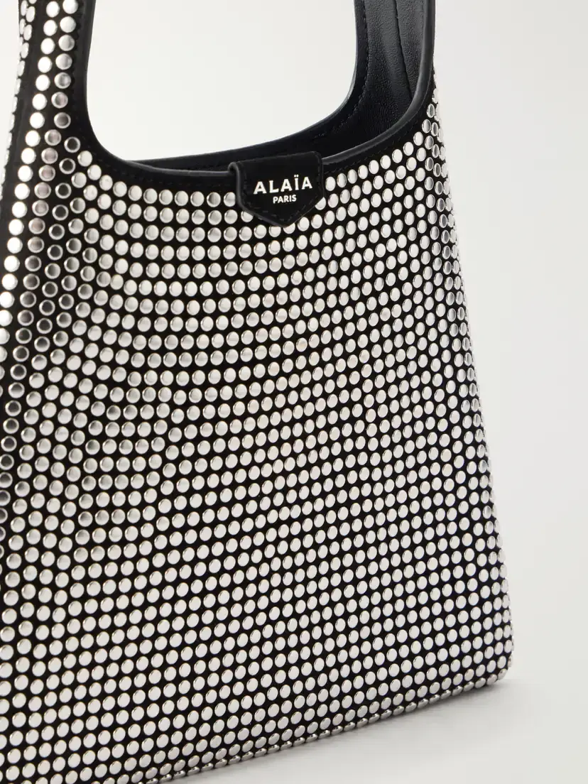 Alaïa Studded Leather-trimmed Suede Shoulder Bag | Thumbnail 4