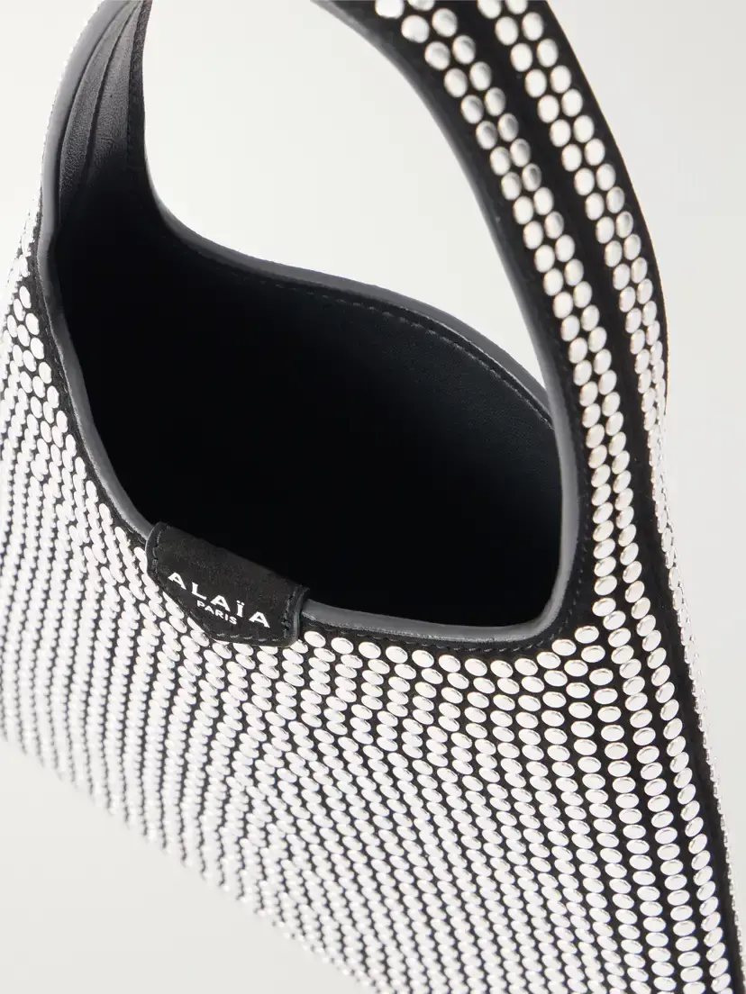 Alaïa Studded Leather-trimmed Suede Shoulder Bag | Thumbnail 5