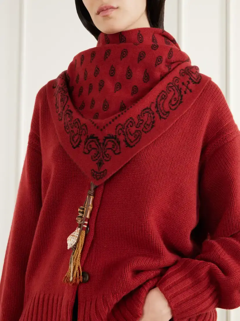 Guest In Residence The Wild Rag Cashmere-jacquard Scarf | Thumbnail 2