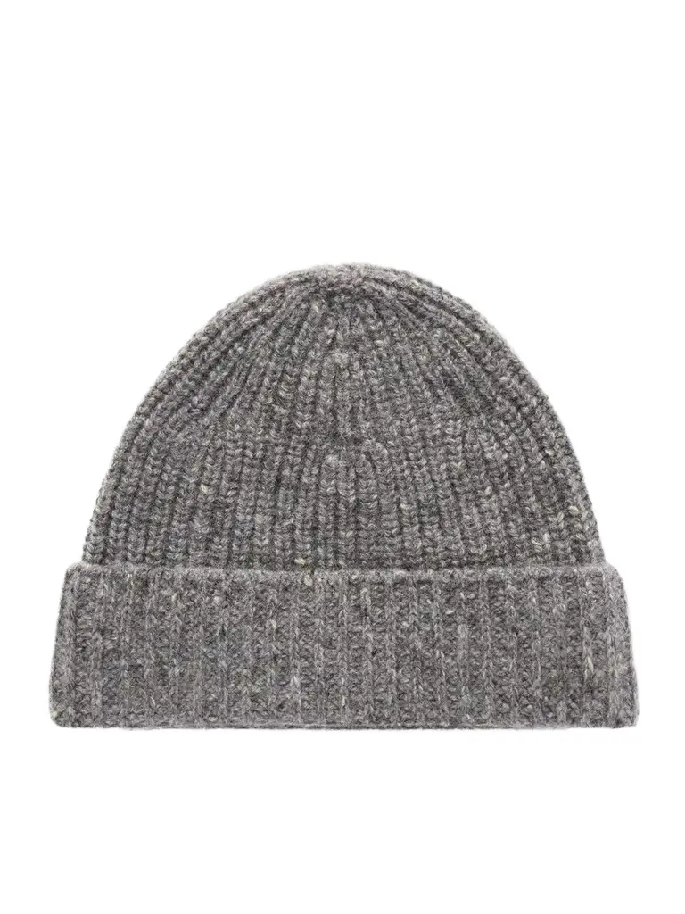 Auralee Ribbed Cashmere Beanie
