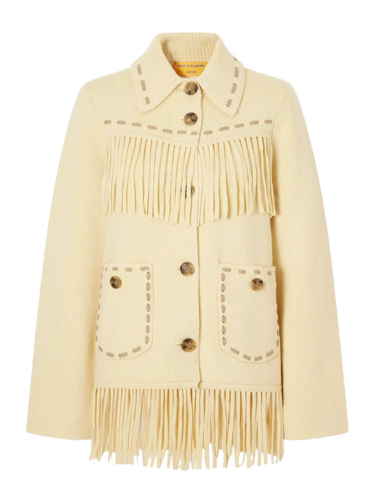 Western Fringed-detail Wool-blend Jacket