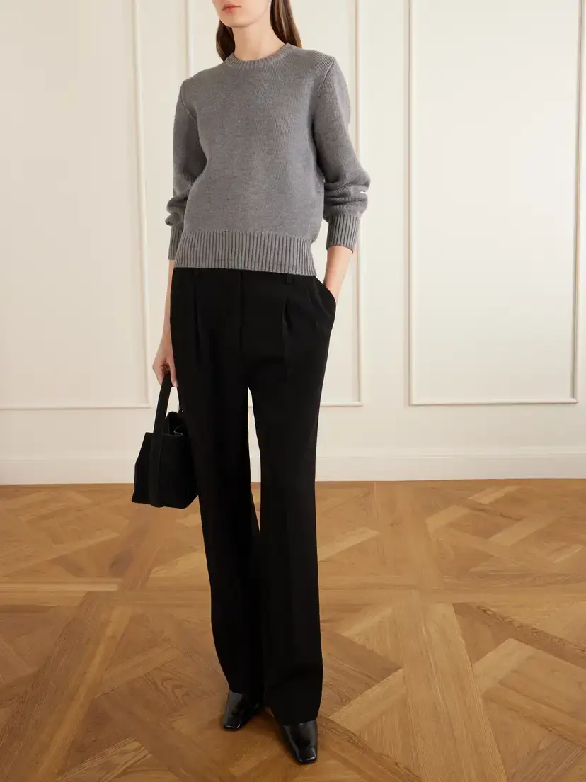 TOTEME Wool And Cotton-blend Sweater | Thumbnail 2 TOTEME Wool And Cotton-blend Sweater | Thumbnail 2