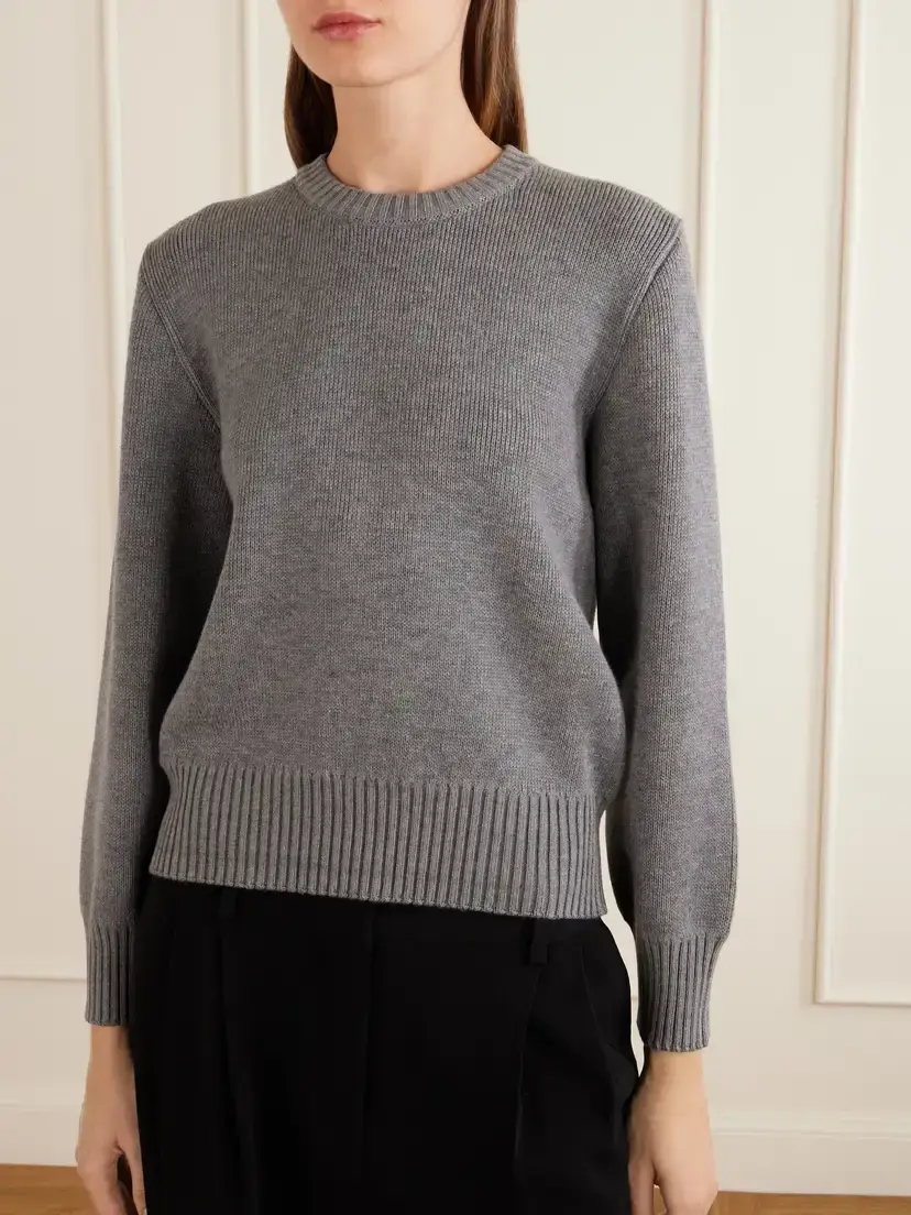 TOTEME Wool And Cotton-blend Sweater | Thumbnail 3 TOTEME Wool And Cotton-blend Sweater | Thumbnail 3