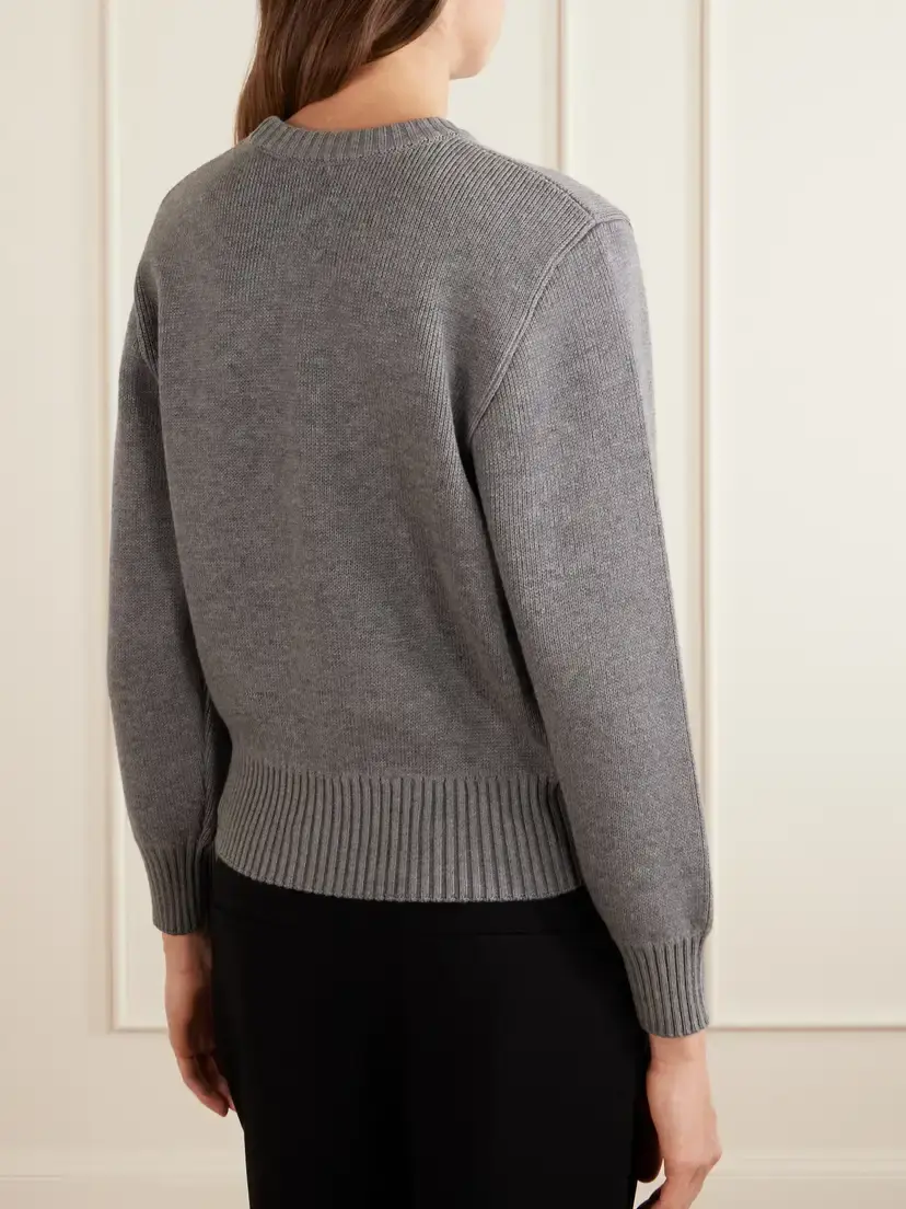 TOTEME Wool And Cotton-blend Sweater | Thumbnail 4 TOTEME Wool And Cotton-blend Sweater | Thumbnail 4