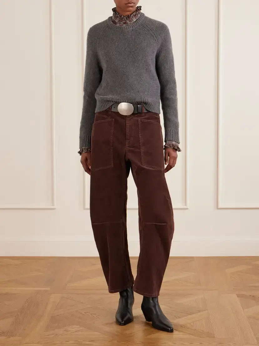 Nili Lotan Shon Cotton-blend Twill Barrel-leg Pants | Thumbnail 2 Nili Lotan Shon Cotton-blend Twill Barrel-leg Pants | Thumbnail 2