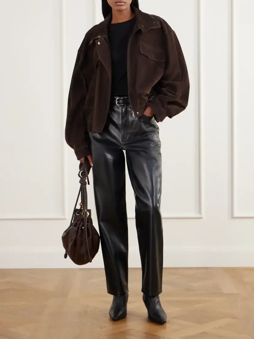AGOLDE Nate Leather-blend Tapered Pants | Thumbnail 2 AGOLDE Nate Leather-blend Tapered Pants | Thumbnail 2