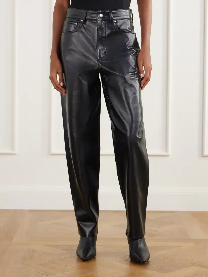 AGOLDE Nate Leather-blend Tapered Pants | Thumbnail 3 AGOLDE Nate Leather-blend Tapered Pants | Thumbnail 3