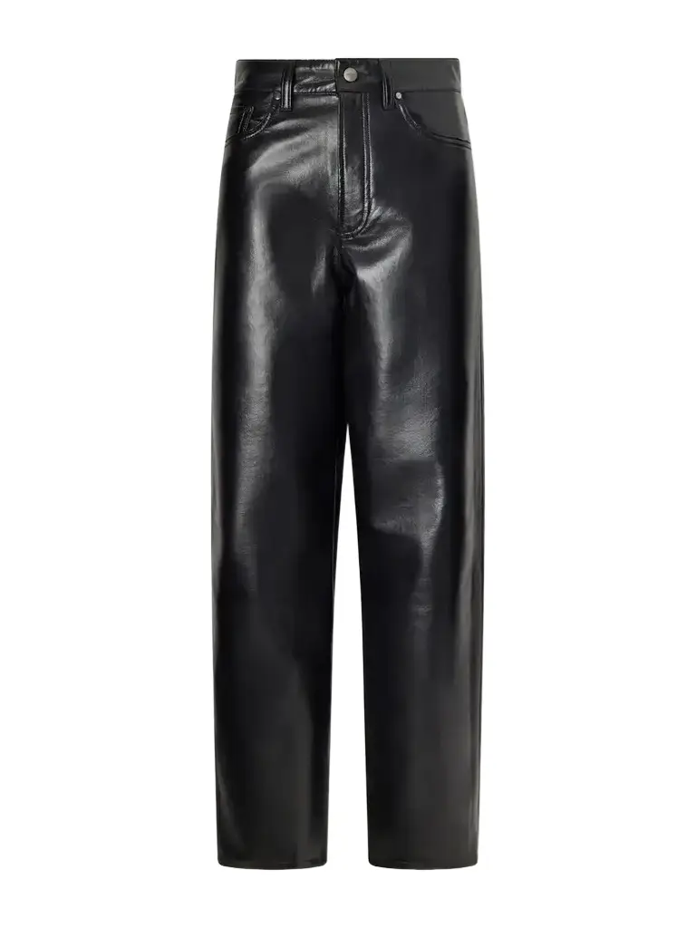 AGOLDE Nate Leather-blend Tapered Pants