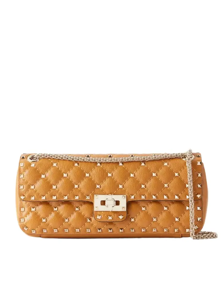 Spike Small Studded Quilted Leather Shoulder Bag