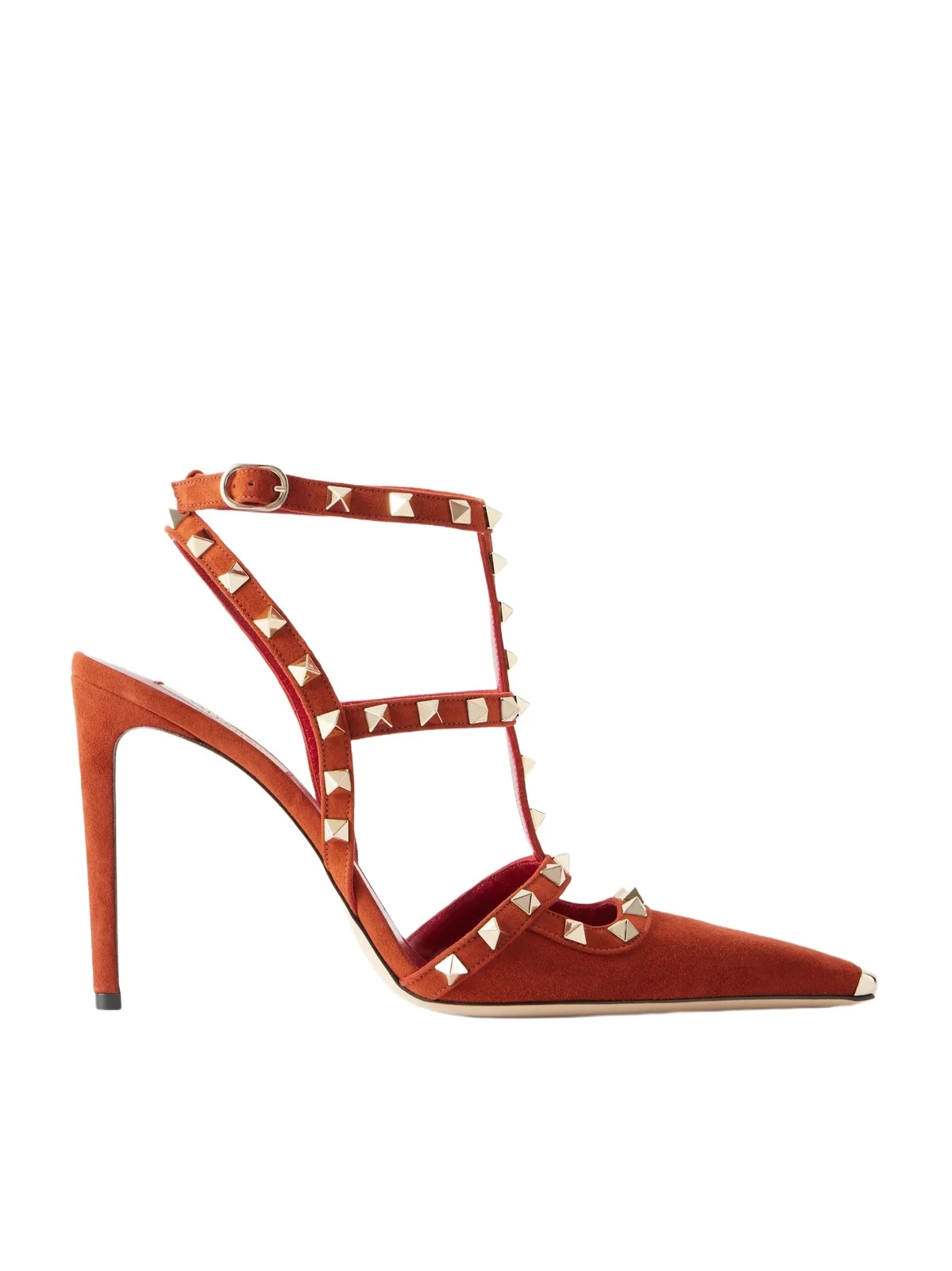 Valentino Garavani Rockstud 100 Embellished Suede Pumps