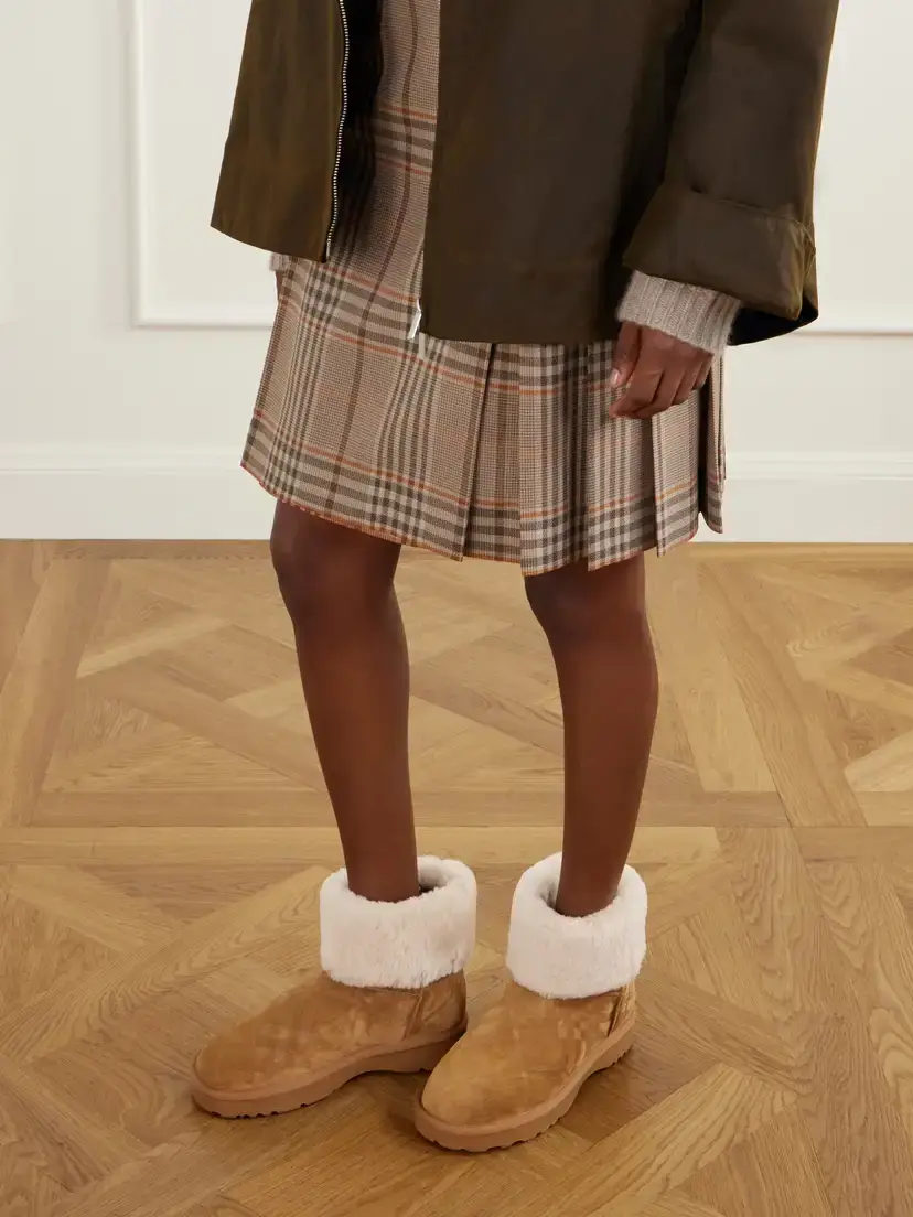 Burberry Shearling-trimmed Suede Ankle Boots | Thumbnail 2