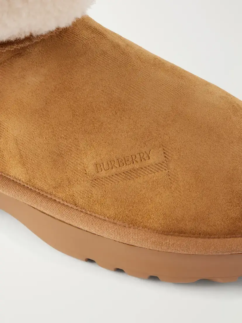 Burberry Shearling-trimmed Suede Ankle Boots | Thumbnail 5