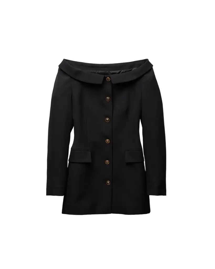 Wool Grain De Poudre Mini Dress