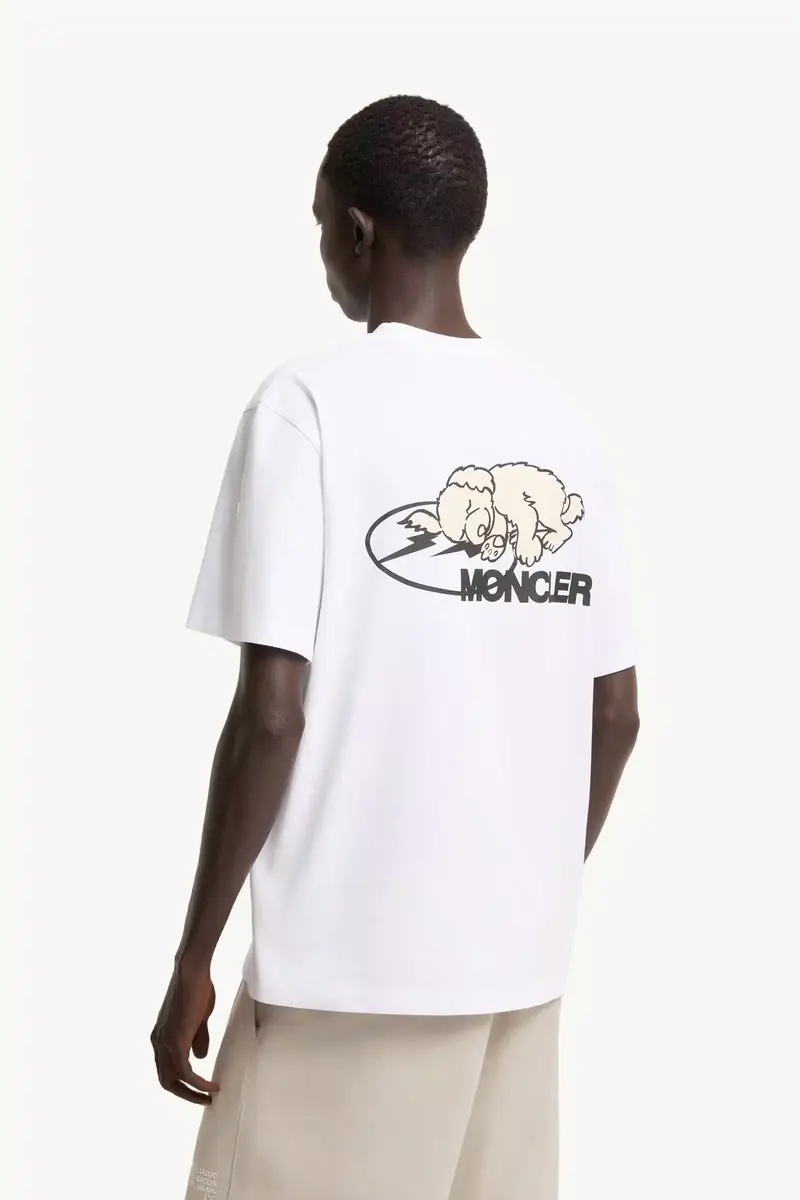Moncler Dog Print Cotton T-shirt | Thumbnail 5 Moncler Dog Print Cotton T-shirt | Thumbnail 5