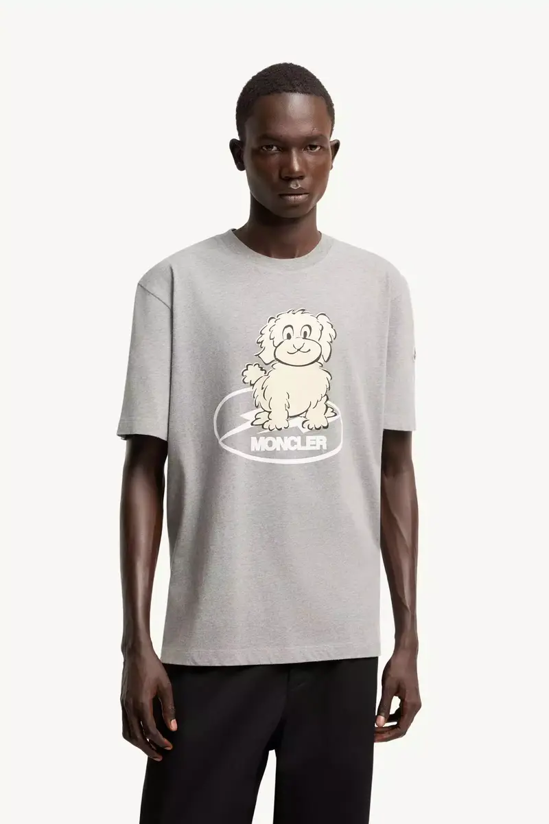 Moncler Dog Print Cotton T-shirt | Thumbnail 5 Moncler Dog Print Cotton T-shirt | Thumbnail 5