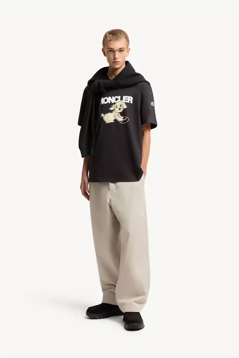 Moncler Dog Print Cotton T-shirt | Thumbnail 3 Moncler Dog Print Cotton T-shirt | Thumbnail 3