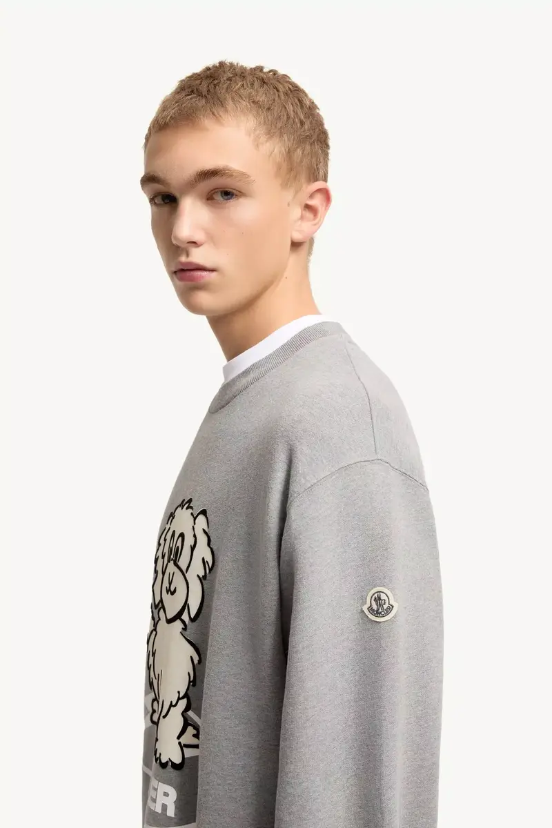 Moncler Dog Print Cotton Sweatshirt | Thumbnail 4 Moncler Dog Print Cotton Sweatshirt | Thumbnail 4