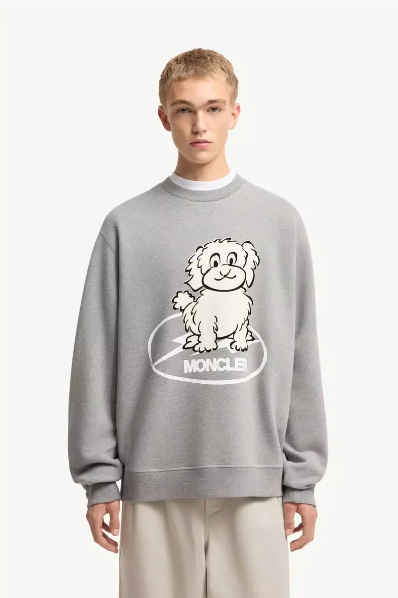 Moncler Dog Print Cotton Sweatshirt | Thumbnail 5 Moncler Dog Print Cotton Sweatshirt | Thumbnail 5
