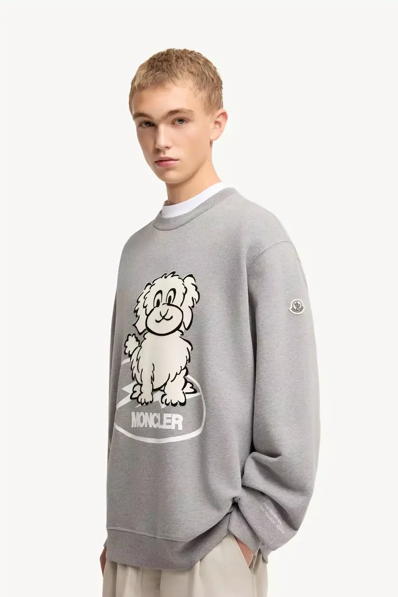 Moncler Dog Print Cotton Sweatshirt | Thumbnail 7 Moncler Dog Print Cotton Sweatshirt | Thumbnail 7