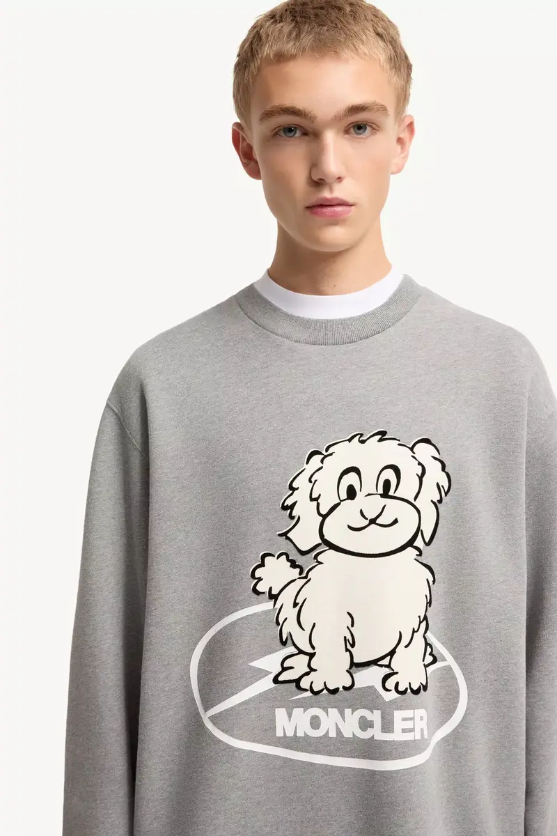 Moncler Dog Print Cotton Sweatshirt | Thumbnail 8 Moncler Dog Print Cotton Sweatshirt | Thumbnail 8