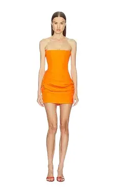 Strapless Longline Draped Mini Dress