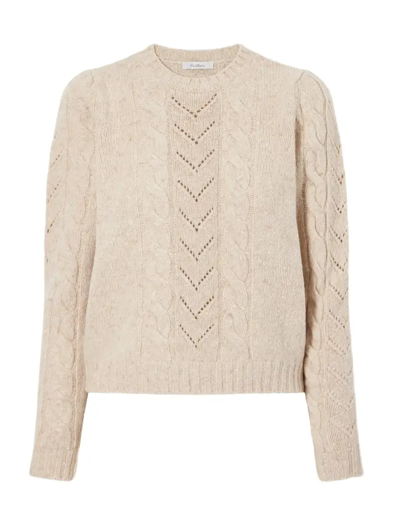 Samba cable-knit wool and cashmere-blend sweater Samba cable-knit wool and cashmere-blend sweater