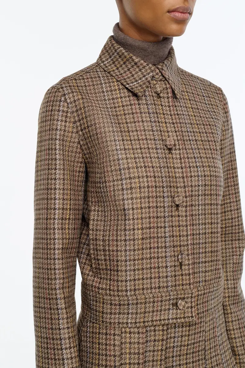 Gabriela Hearst Thereza Jacket in Camel Multi Wool Silk Houndstooth | Thumbnail 5 Gabriela Hearst Thereza Jacket in Camel Multi Wool Silk Houndstooth | Thumbnail 5