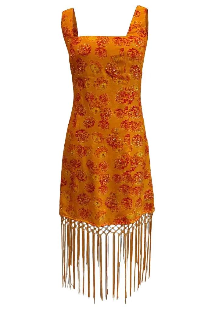 VERANDAH Beaded Shift Party Dress