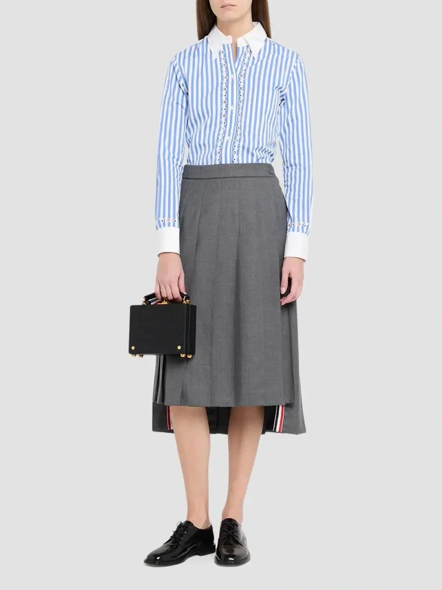 Thom Browne Women's Micro Pebble Leather Attaché Case | Thumbnail 5 Thom Browne Women's Micro Pebble Leather Attaché Case | Thumbnail 5