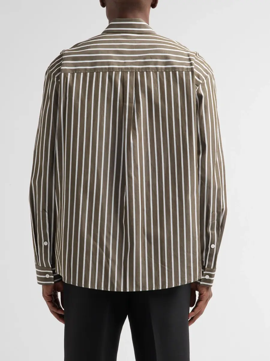 Simkhai Men's Khalied Oversized Striped Cotton Poplin Shirt | Thumbnail 3 Simkhai Men's Khalied Oversized Striped Cotton Poplin Shirt | Thumbnail 3
