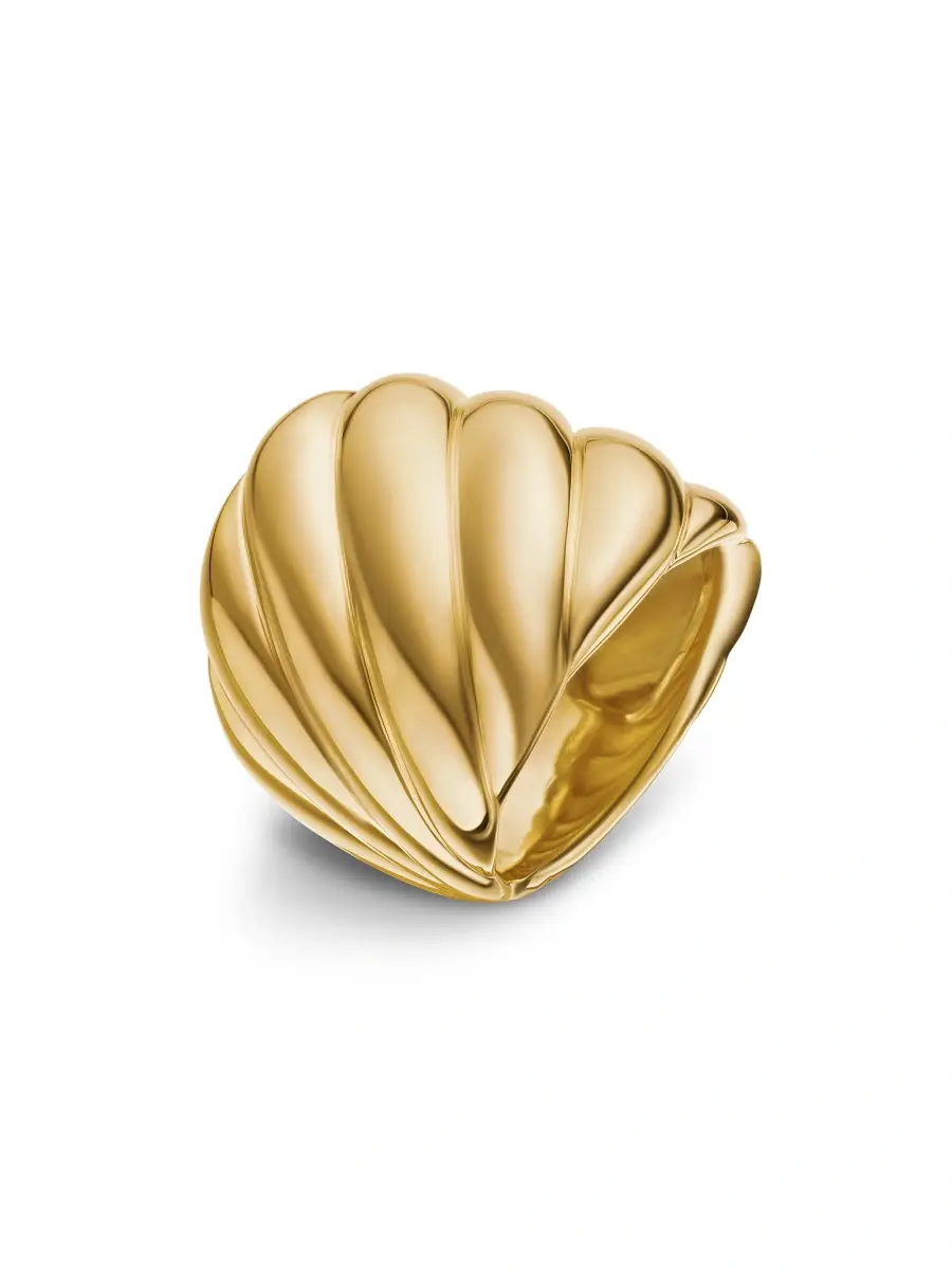 David Yurman Women's Sculpted Cable Ring in 18K Yellow | Thumbnail 3 David Yurman Women's Sculpted Cable Ring in 18K Yellow | Thumbnail 3