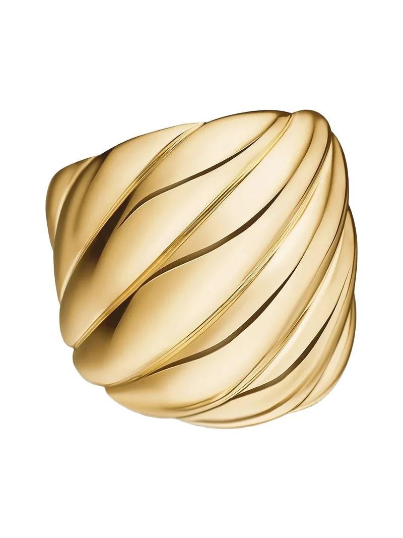 David Yurman Women's Sculpted Cable Ring in 18K Yellow Gold