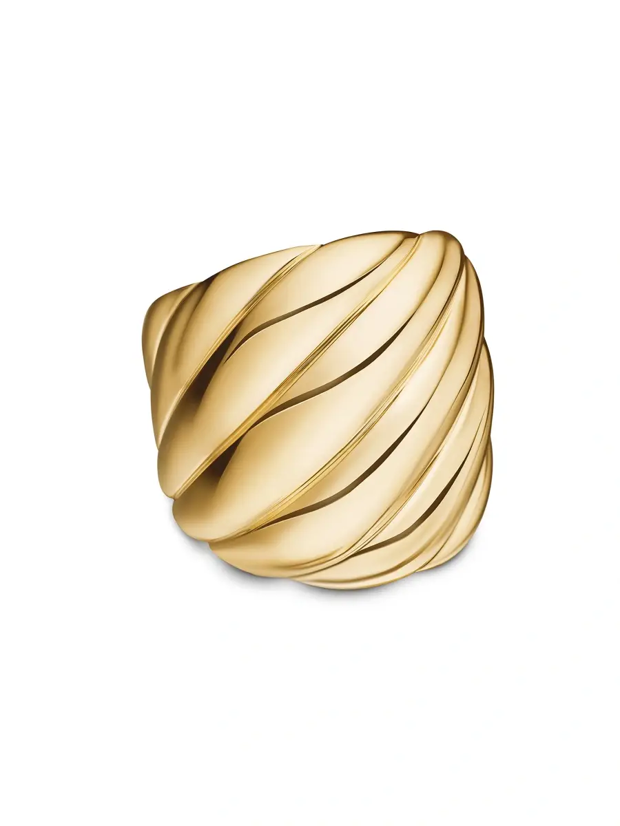 David Yurman Women's Sculpted Cable Ring in 18K Yellow